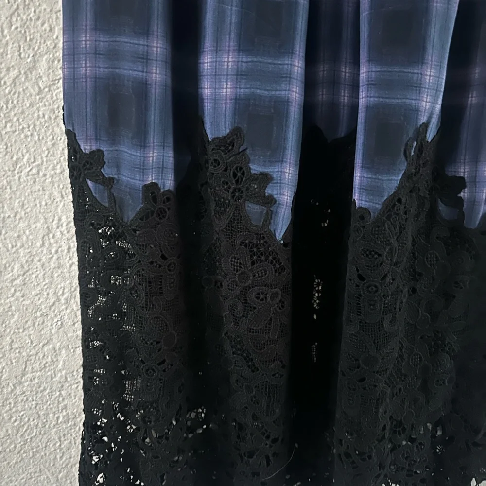 Rebecca Taylor plaid lace dress